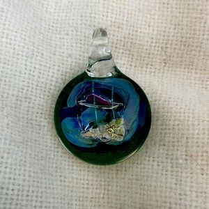 Hand blown glass pendant
